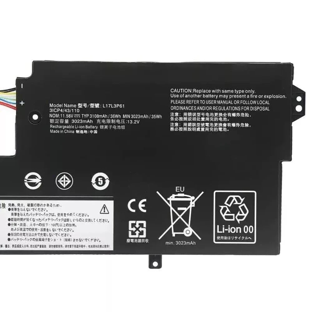 PC L17L3P61 Laptop Battery For Lenovo IdeaPad 320S-13IKB Yoga 720-12IKB xiaoxin 7000-13 L17C3P61 L17M3P61