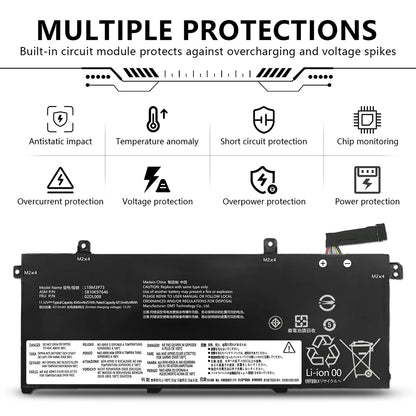 PC L18M3P73 Laptop Battery For Lenovo ThinkPad T490 T495 P43S L18C3P72 L18L3P73 L18M3P74 SB10T83122 02DL007 11.52V 51Wh