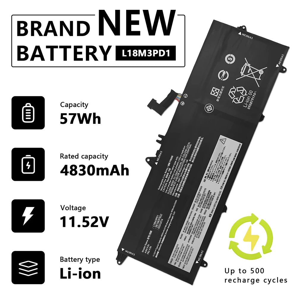 PC L18M3PD1 Laptop Battery For Lenovo ThinkPad T14S T490S T495S Series L18C3PD1 L18C3PD2 L18L3PD1 L18M3PD2 02DL013