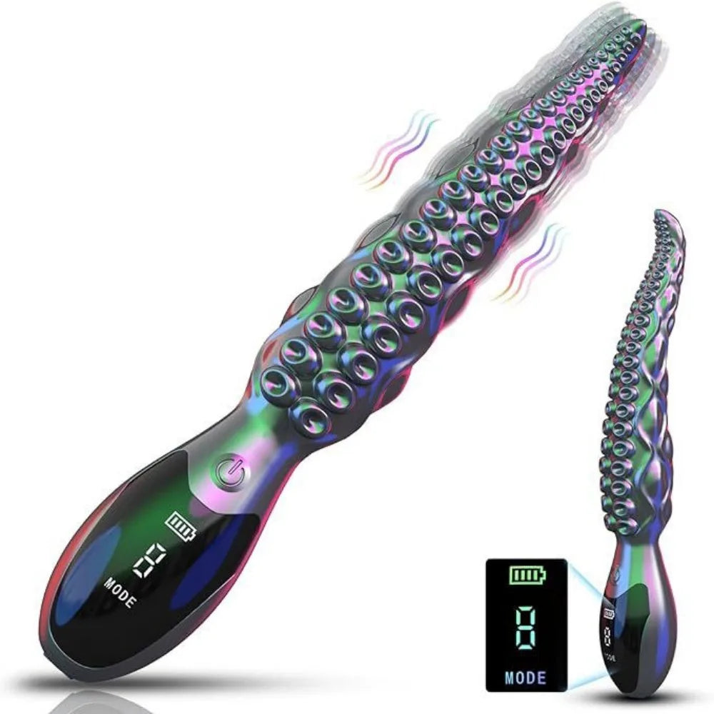 GtoozaLED Display Octopus Tentacle Masturbation Vibrator G Spot Vagina Anal Vibration Stimulation Adult Sex Toys Special-shaped Dildo