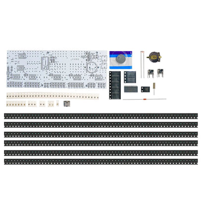 LED Dot-matrix Clock Kit 51 Single-chip Microcomputer Optically Controlled Electronic Clock DIY Parts