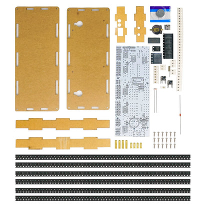 LED Dot-matrix Clock Kit 51 Single-chip Microcomputer Optically Controlled Electronic Clock DIY Parts