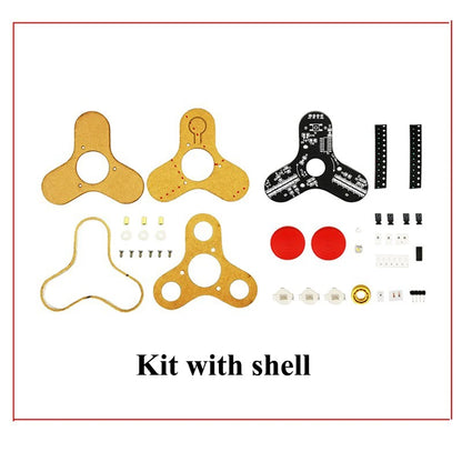 LED Fidget Spinner Luminous Display Three Lobe Digital Gyro Electronic DIY Production Welding Kit