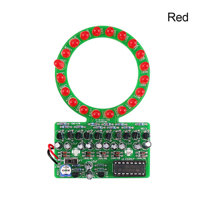 LED Running Light DIY Electronic kit CD4017 Ring Fade With Adjustable Potentiometer For Soldering LED Flashing Lights