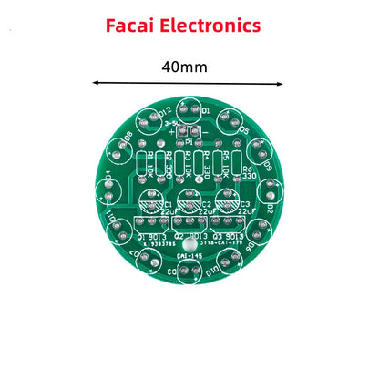 LED Water Light LED Round Water Light Production Kit for Skill Training Soldering Practice Parts Diy Electronic Kit Set