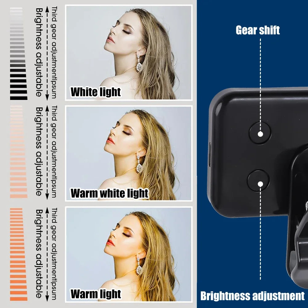 Laptop Selfie Light Clip-on LED Light  Phone Tablet Computer Camera Video Photography Makeup Mini Fill Lights Phones Flashes