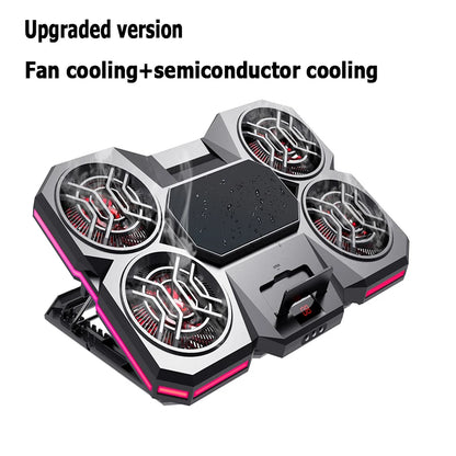 Laptop cooler Stand 21 inch Semiconductor refrigeration Four core super strong fan LED screen display For Laptop Accessories