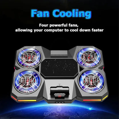 Laptop cooler Stand 21 inch Semiconductor refrigeration Four core super strong fan LED screen display For Laptop Accessories