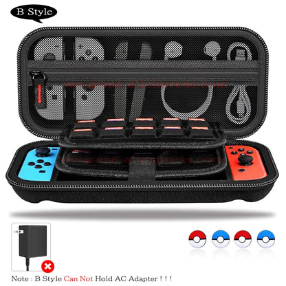 Large Nylon Hard Case High Quality Carrying Storage Bag for Nintendo Switch OLED Original Accessories with 20 Game Card Slots