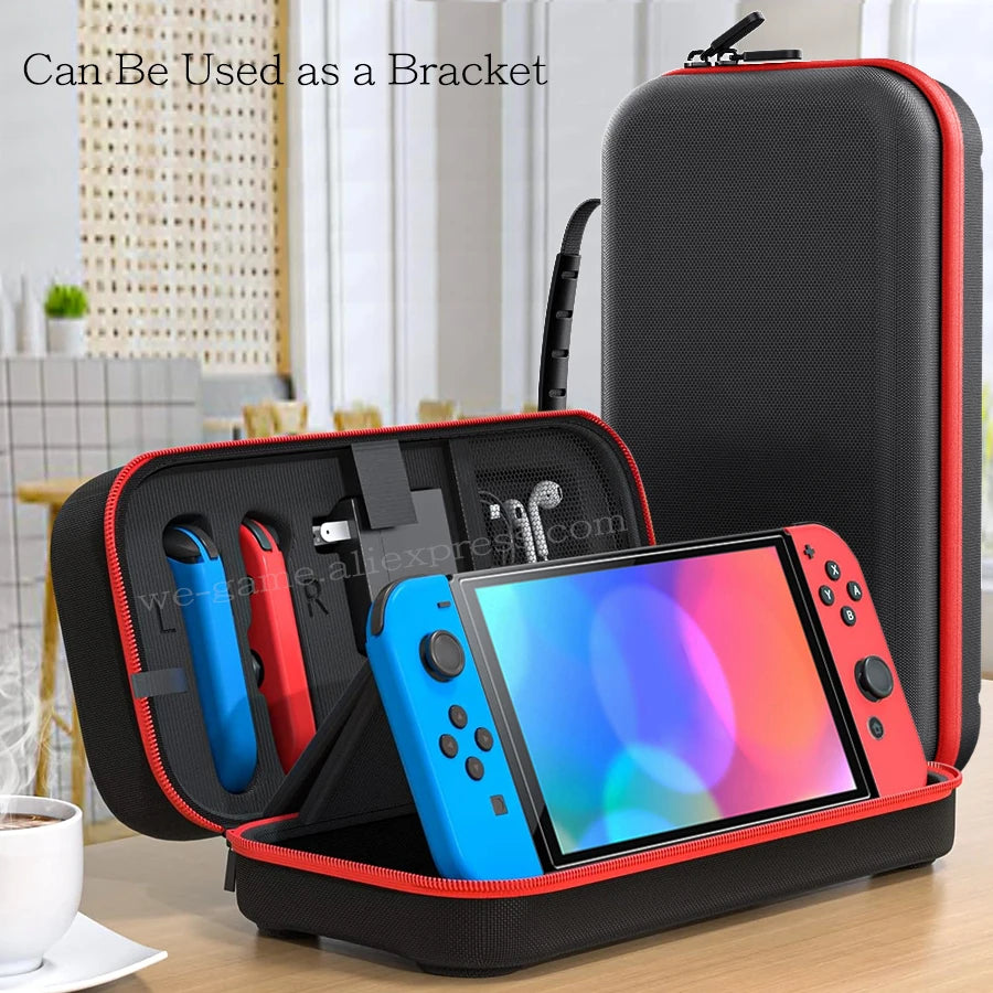 Large Nylon Hard Case High Quality Carrying Storage Bag for Nintendo Switch OLED Original Accessories with 20 Game Card Slots