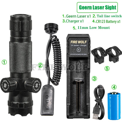 Laser Pointer Pen Geern d Laser Can Be Adjusted Up And Down Left Right Infrared Set Sight Calibrator Hand-adjusted Laser Pointer