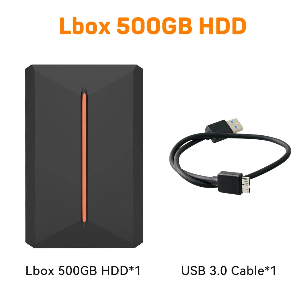 Launchbox 500GB Game Hard Drive Portable Gaming HDD with 3700+PC/3D Games  PS4/PS3/PS2/Wii/WiiU/Switch Game Console  PC