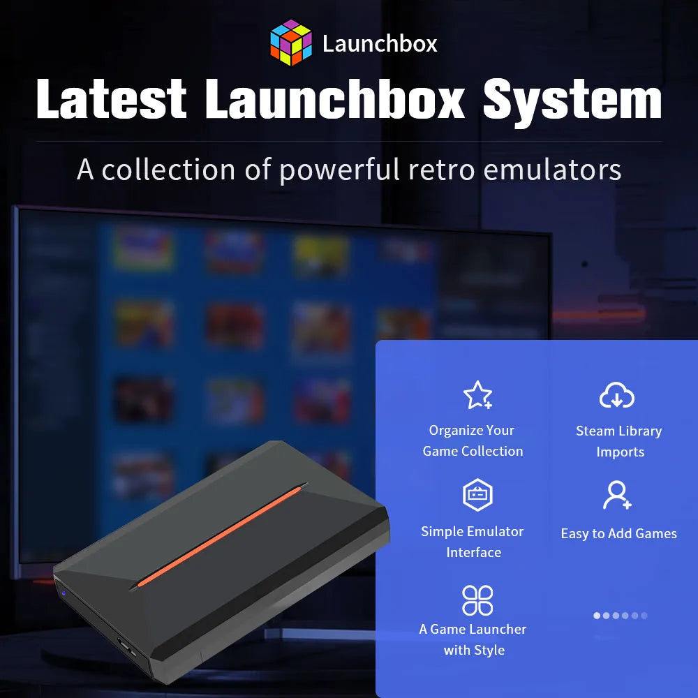 Launchbox Gaming HDD 500GB Portable Game Hard Drive  PS4/PS3/PS2/Wii/WiiU/Switch/Gamecube  PC/Laptop with 3760 PC/3D Games