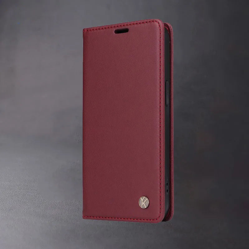 PC Leather Case For Oneplus 12 12R Luxury Magnetic Attraction Flip Card Stand Wallet Phone Cover For Oneplus 12 R One Plus 12 Coque