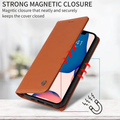 PC Leather Case For Oneplus 12 12R Luxury Magnetic Attraction Flip Card Stand Wallet Phone Cover For Oneplus 12 R One Plus 12 Coque