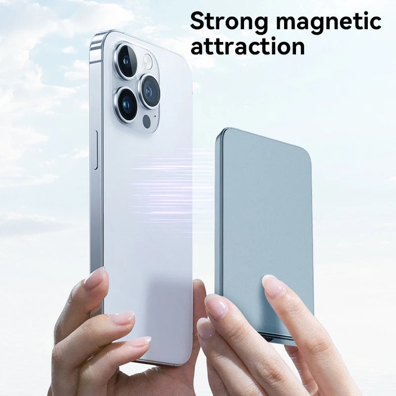 PC Lenovo 10000mAh Thin Magnetic Wireless Power Bank PD20W Fast Charging Portable External Battery  Magsafe For iPhone15 14 13