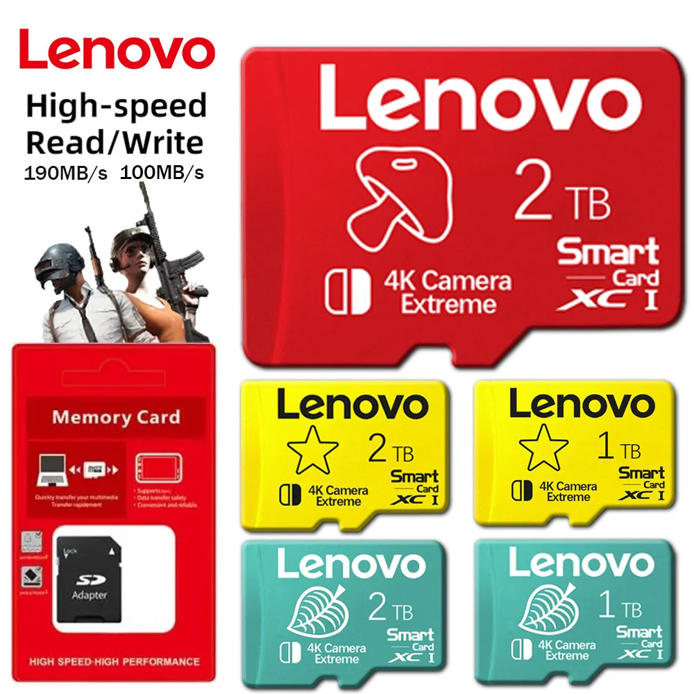 Lenovo 2TB Memory Card 1TB 512GB Micro TF SD Card 256GB SD Memory Card 128GB Storage Cartao De Memoria For Nintendo Switch Ps5