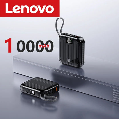 PC Lenovo 50000mAh Mini Portable Power Bank 120W Fast Charge Large Capacity Battery  2 Cables   iPhone Xiaomi Samsung 2024 New