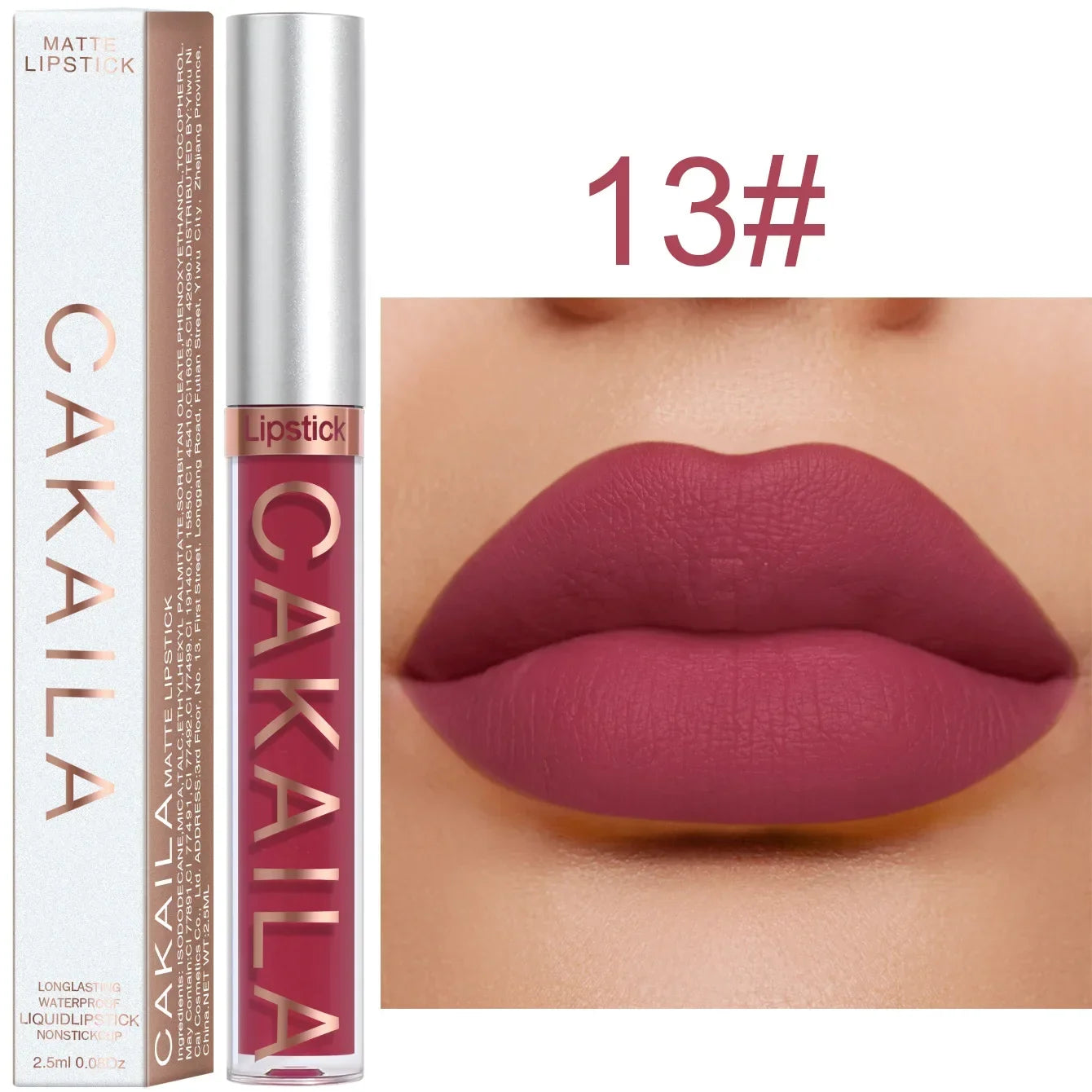 Long Lasting Velvet Matte Nude Brown Lip Gloss Waterproof Liquid Lipstick Lips Makeup Women Beauty Red Non-stick Cup Lip Gloss