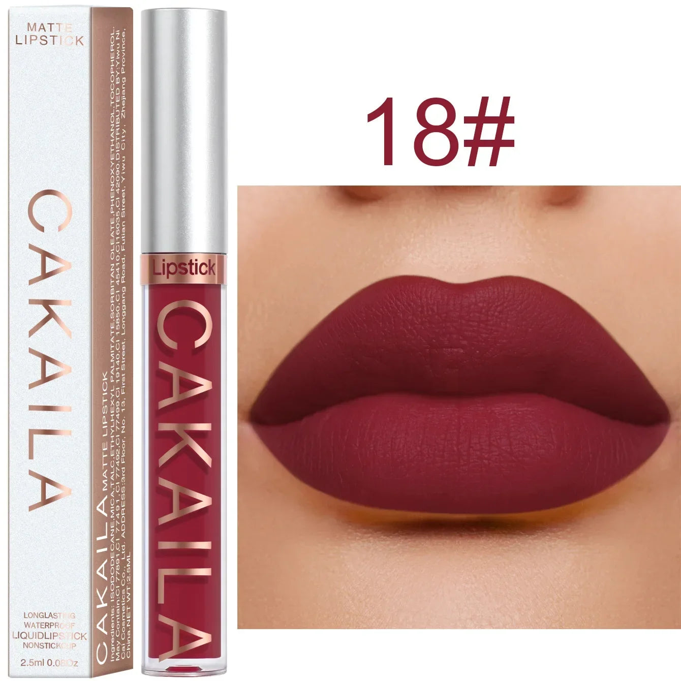 Long Lasting Velvet Matte Nude Brown Lip Gloss Waterproof Liquid Lipstick Lips Makeup Women Beauty Red Non-stick Cup Lip Gloss