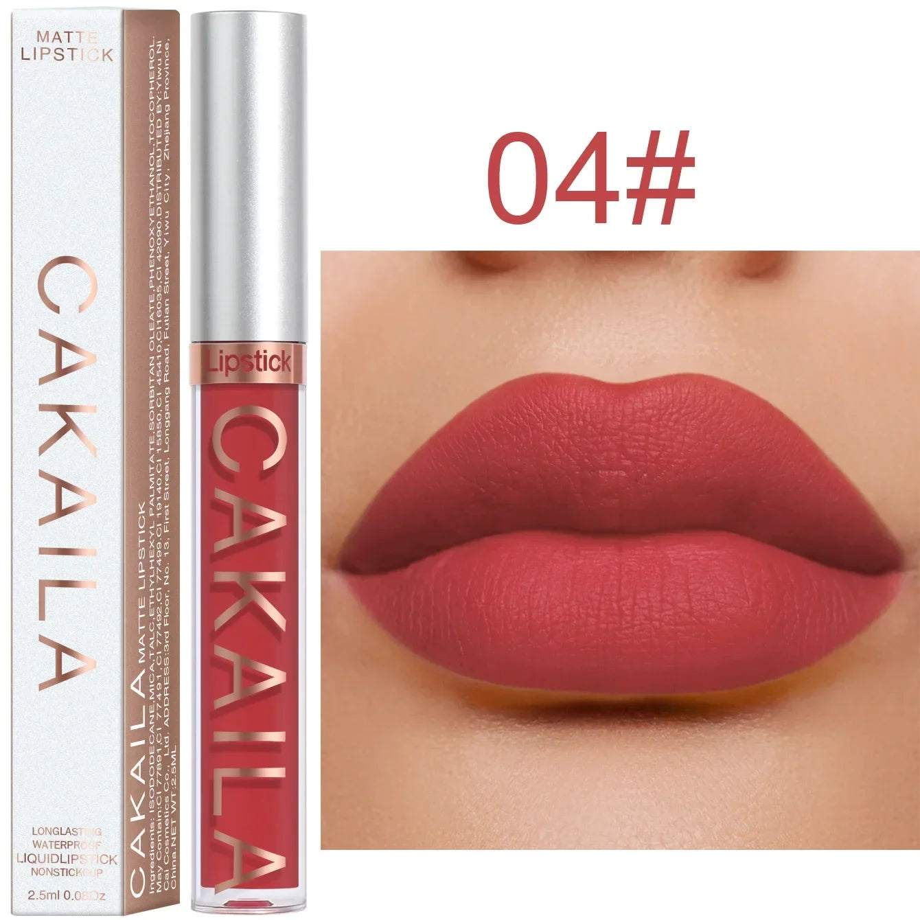 Long Lasting Velvet Matte Nude Brown Lip Gloss Waterproof Liquid Lipstick Lips Makeup Women Beauty Red Non-stick Cup Lip Gloss