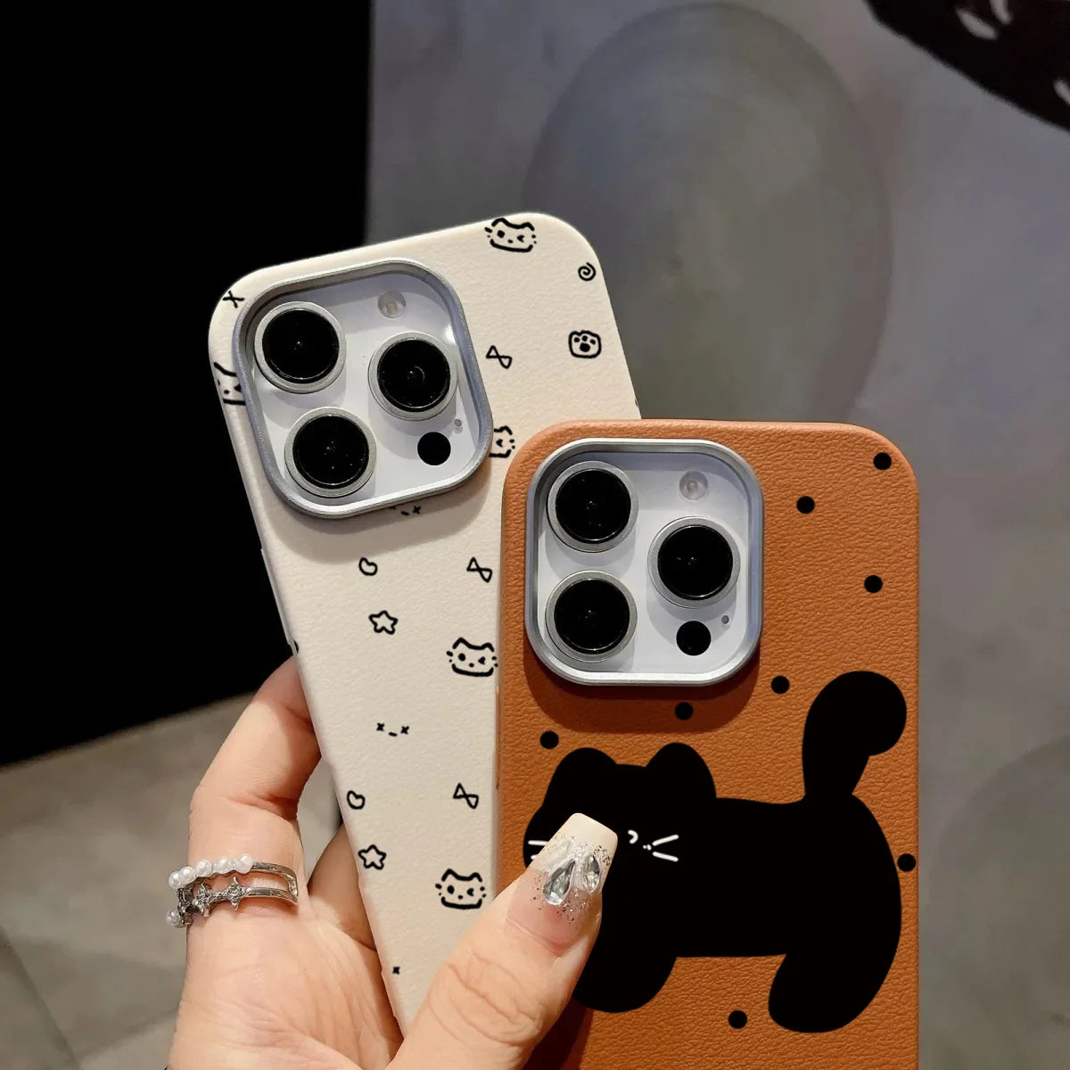 PC Lovely Cool Cat Phone Case  Xiaomi Poco F6 F5 X6 X5 X3 M6 Pro 4G Mi 11 Lite 5G 13T Pro Shockproof Soft Leather Back Cover