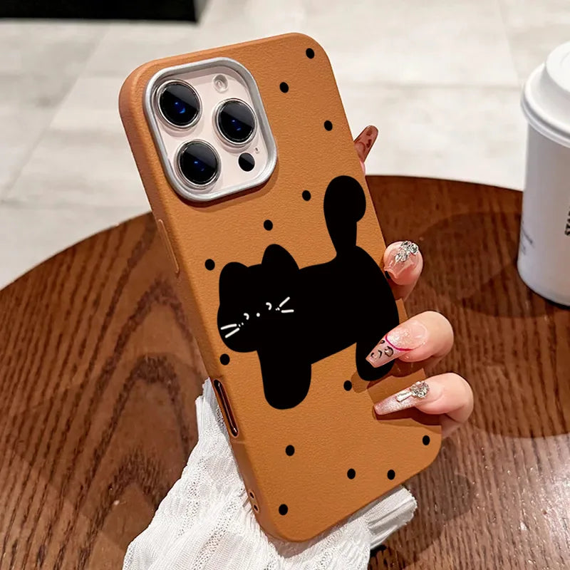 PC Lovely Cool Cat Phone Case  Xiaomi Poco F6 F5 X6 X5 X3 M6 Pro 4G Mi 11 Lite 5G 13T Pro Shockproof Soft Leather Back Cover