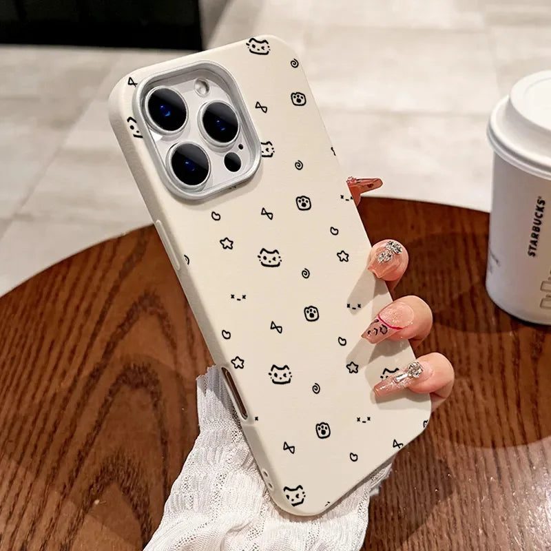 PC Lovely Cool Cat Phone Case  Xiaomi Poco F6 F5 X6 X5 X3 M6 Pro 4G Mi 11 Lite 5G 13T Pro Shockproof Soft Leather Back Cover