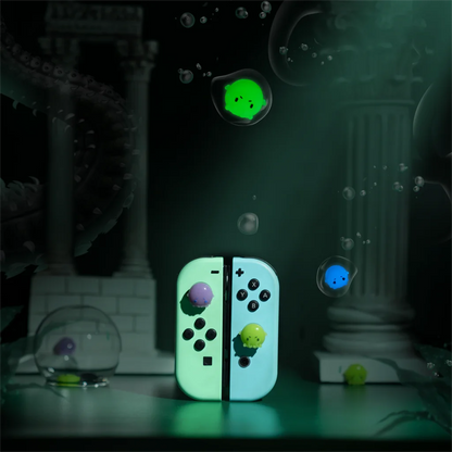 Luminous Angel Ghost Silicone Soft Thumb Stick Grip Cap Joystick Protective Cover For Switch Oled NS Lite Joycon Thumbstick Case