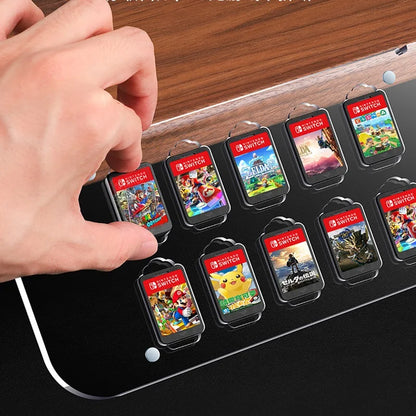 Luminous Base Game Card Case 10 in 1 for Nintend Switch/Oled/Lite Game Transparent Magnet Storage Box for NS Game Accessories