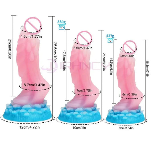 GtoozaLuminous Sex Toys  Women  Animal/Monsters Horse s Silicone Soft Anal Plug Adult Sextoys Dragon Penis 18+ gtooza.com