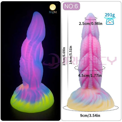 GtoozaLuminous Sex Toys  Women  Animal/Monsters Horse s Silicone Soft Anal Plug Adult Sextoys Dragon Penis 18+ gtooza.com