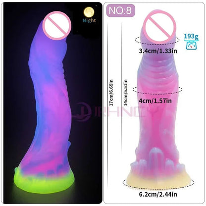 GtoozaLuminous Sex Toys  Women  Animal/Monsters Horse s Silicone Soft Anal Plug Adult Sextoys Dragon Penis 18+ gtooza.com