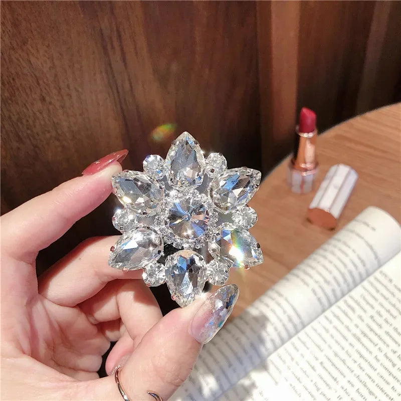 PC Luxurious Diamond Crystal  Grip Tok Stand For Cell Phone Holder Gem Noble Mobile Ring Support Universal Griptok Accessories