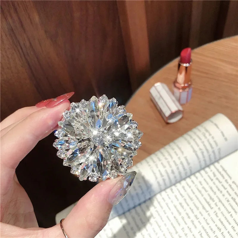 PC Luxurious Diamond Crystal  Grip Tok Stand For Cell Phone Holder Gem Noble Mobile Ring Support Universal Griptok Accessories