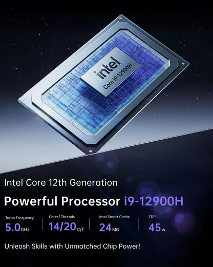 PCM2A Starship Mini Gaming PC I9-12900H(14C/20T up to 5.0GHz)RTX3080M Graph