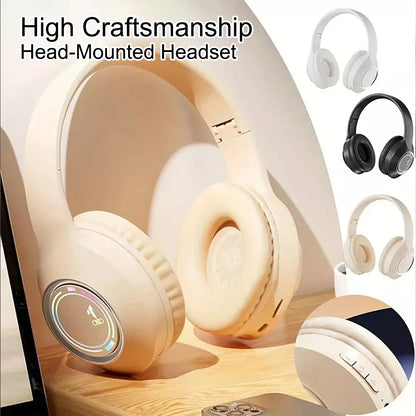 PCM3 Bluetooth Headphone Foldable Headsets Over Ear HiFi Bass Stereo With M