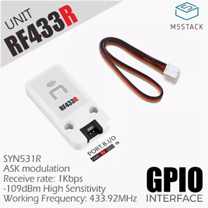 M5Stack RF433R Wireless RF receiver SYN531R Application of Radio Frequency Remote Control Automation