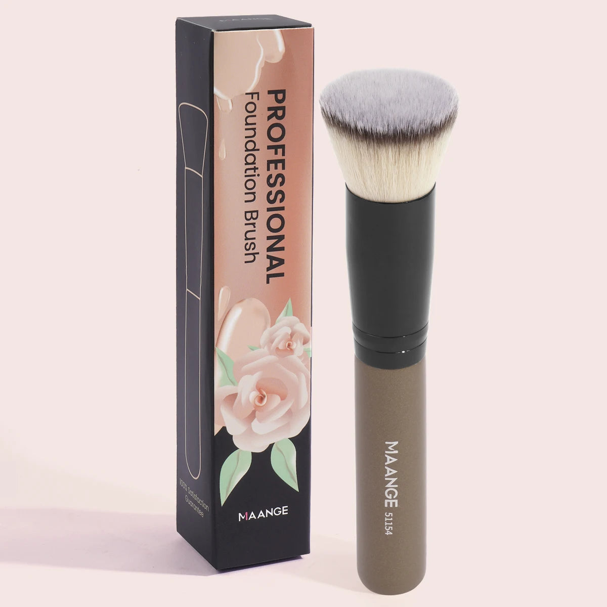 MAANGE 1PCS Foundation Makeup Brush Flat Concealer Powder Blush Brush with Box Dense Soft Bristle Brush Beauty Tool For Women