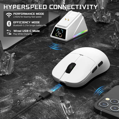 PCMAMBASNAKE x AJAZZ AJ159APEX 8Khz Wireless Gaming Mouse Ultralight 56g wi