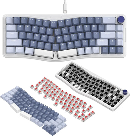 PCMAMBASNAKE x ATTACK SHARK AKS068 Alice Layout Wired Mechanical Keyboard,