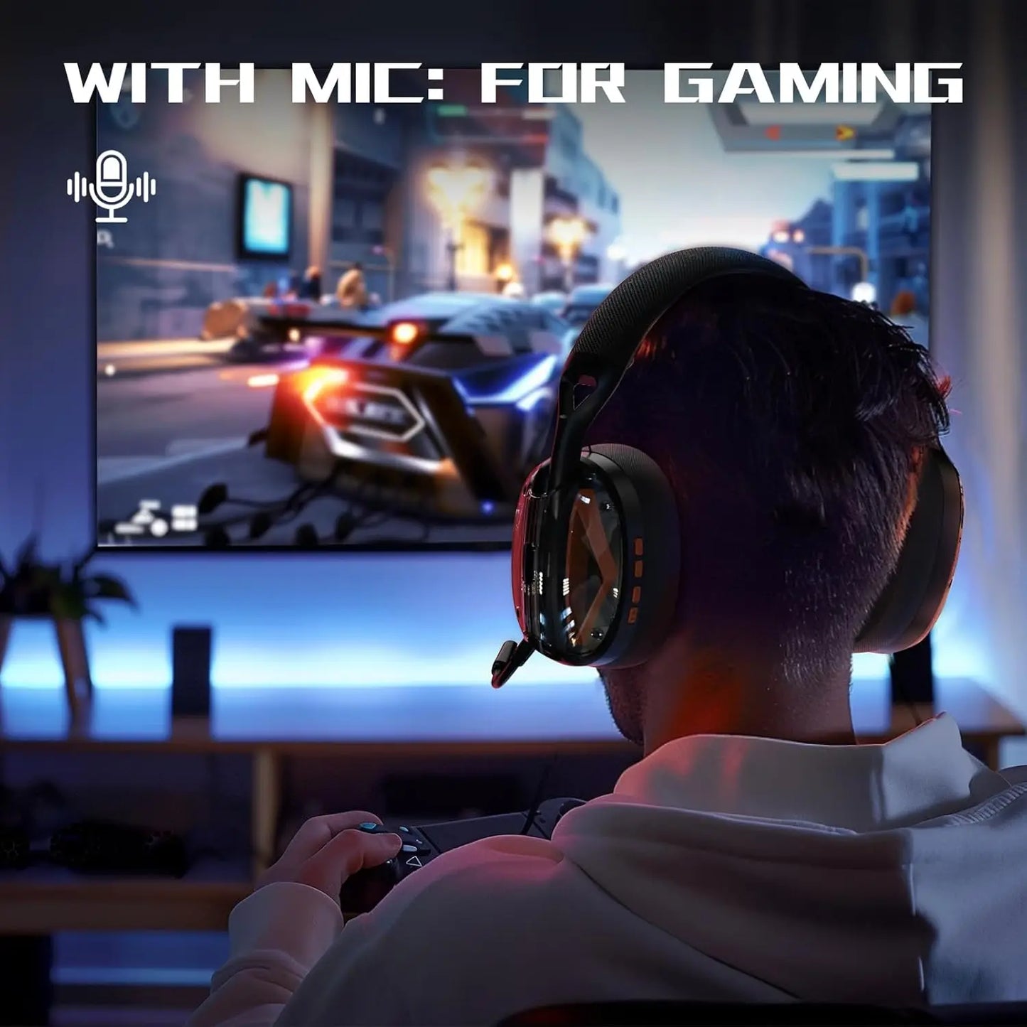 PCMAMBASNAKE x ATTACK SHARK L60 Lightweight Wireless Gaming Headset Over-Ea