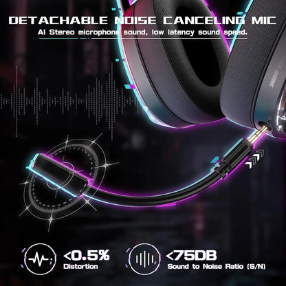 PCMAMBASNAKE x ATTACK SHARK L60 Lightweight Wireless Gaming Headset Over-Ea