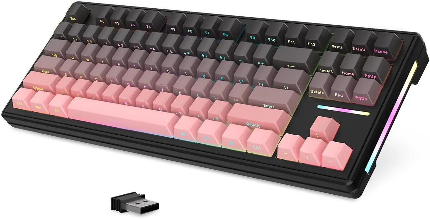 PCMAMBASNAKE x ATTACK SHARK M87 75% Wireless Gaming Keyboard, BT5/2.4G/Wire