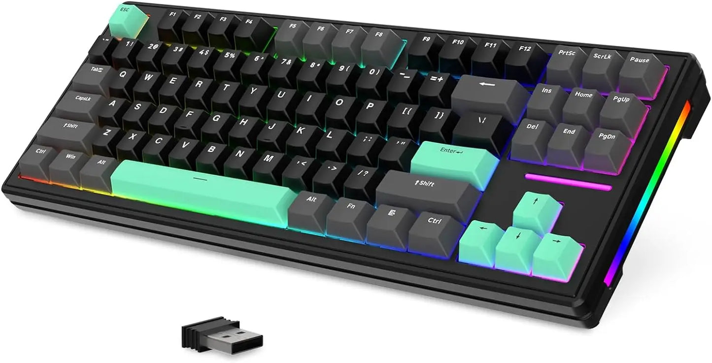 PCMAMBASNAKE x ATTACK SHARK M87 75% Wireless Gaming Keyboard, BT5/2.4G/Wire