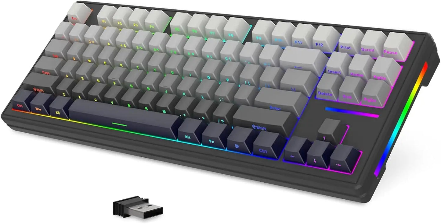 PCMAMBASNAKE x ATTACK SHARK M87 75% Wireless Gaming Keyboard, BT5/2.4G/Wire