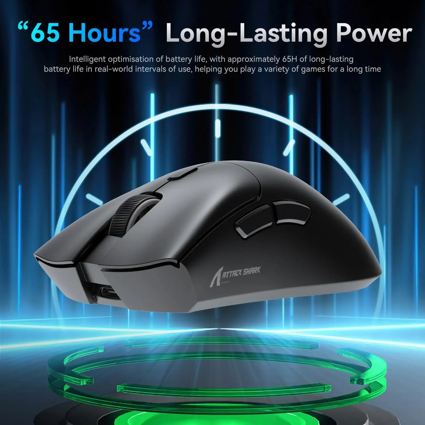 PCMAMBASNAKE x ATTACK SHARK R1 59g SUPERLIGHT Mouse, PixArt PAW3311 Gaming