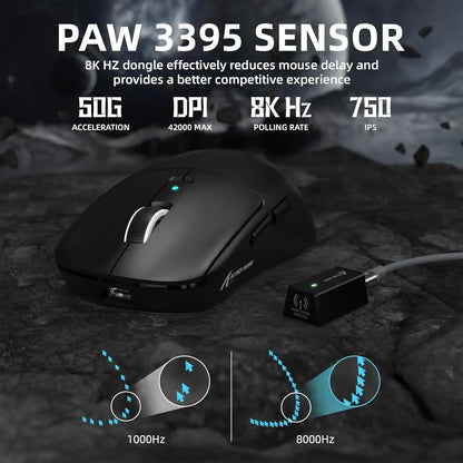 PCMAMBASNAKE x ATTACK SHARK R6 Wireless Gaming Mouse,PixArt PAW3950MAX 4200