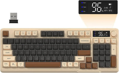 Clavier de jeu sans fil PCMAMBASNAKE x ZIYOU LANG M96, contrôle par bouton Bluetooth