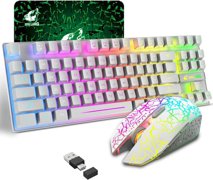 PCMAMBASNAKE x ZIYOU LANG T87 Wireless Gaming Keyboard and Mouse Combo with